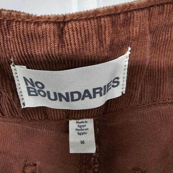 Vintage No Boundaries Corduroy Pants Y2K Flared Leg Brown Grunge Retro 16 - Picture 7 of 10